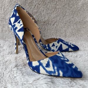 Blue and white heels by LFL